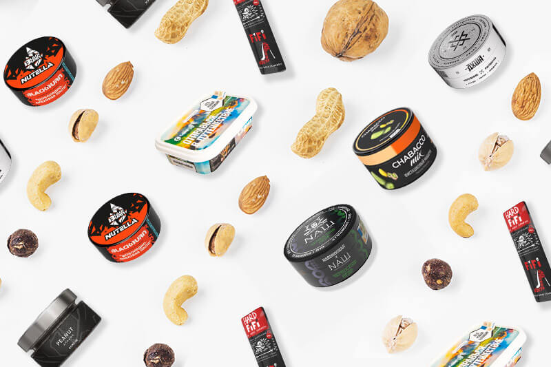 Ореховые вкусы табака для кальяна и миксы с орехом