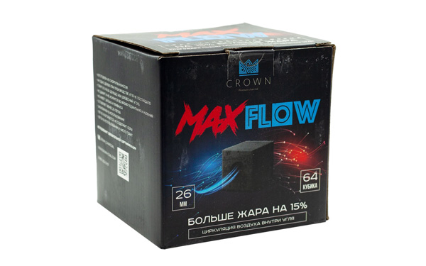 Уголь для кальяна Crown MaxFlow 64