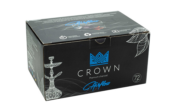 Уголь для кальяна Crown Airflow 72
