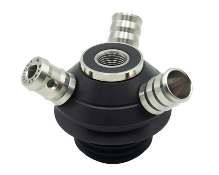 Кальян Coilovers Micro Анодированный Черный/Золотой