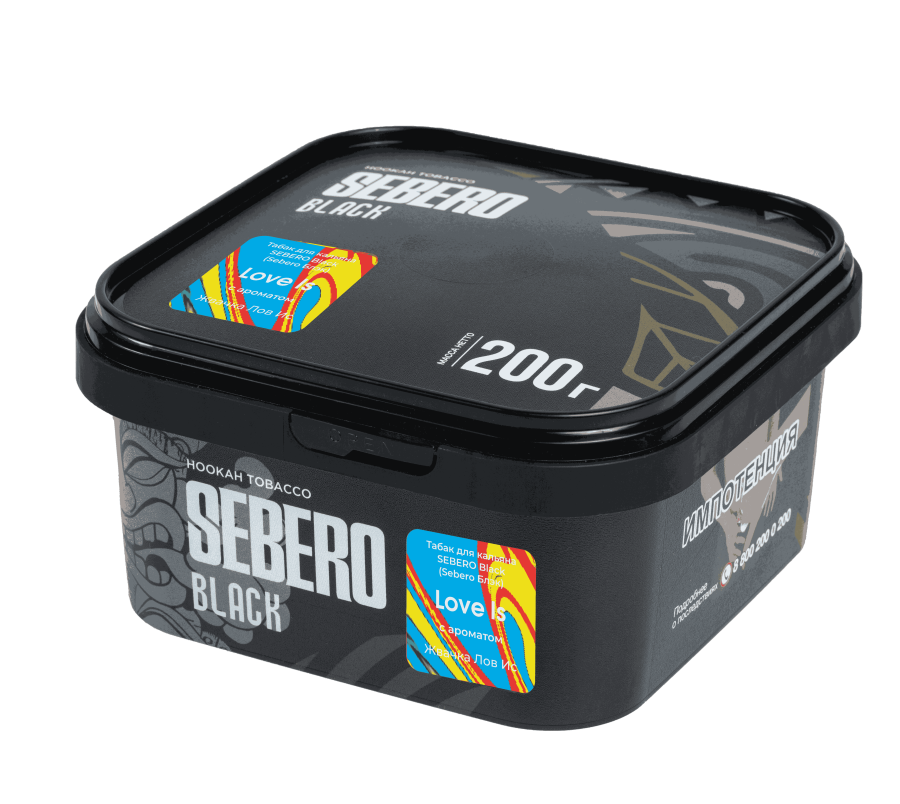 Sebero Black с ароматом Жвачка Лов Ис (Love Is), 200 гр