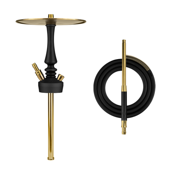 Кальян Hoob Mars Pro Mini Black - Gold | Колба Hoob Prima Pro