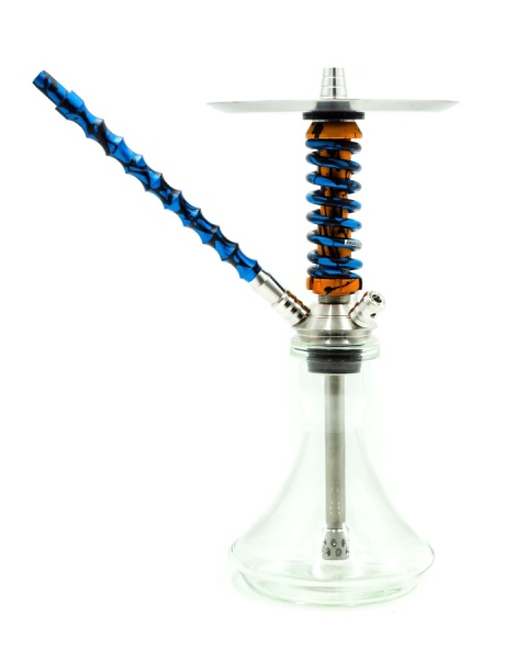 Кальян Coilovers Micro Золотой сплеш - синий сплеш НЕРЖ