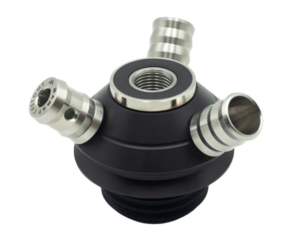 Кальян Coilovers Mini Золотой сплеш - чёрный