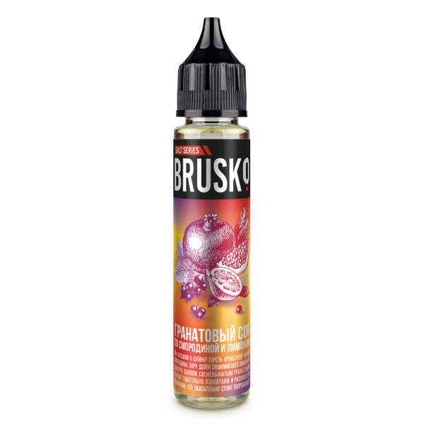 Жидкость Brusko Salt - 5, Гранатовый сок со смородиной и лимоном, 30 мл