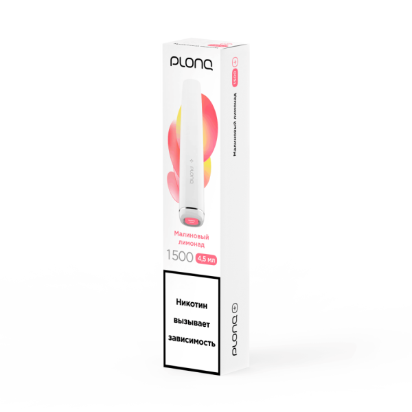 Plonq PLUS (до 1500 затяжек) вкус Малиновый Лимонад